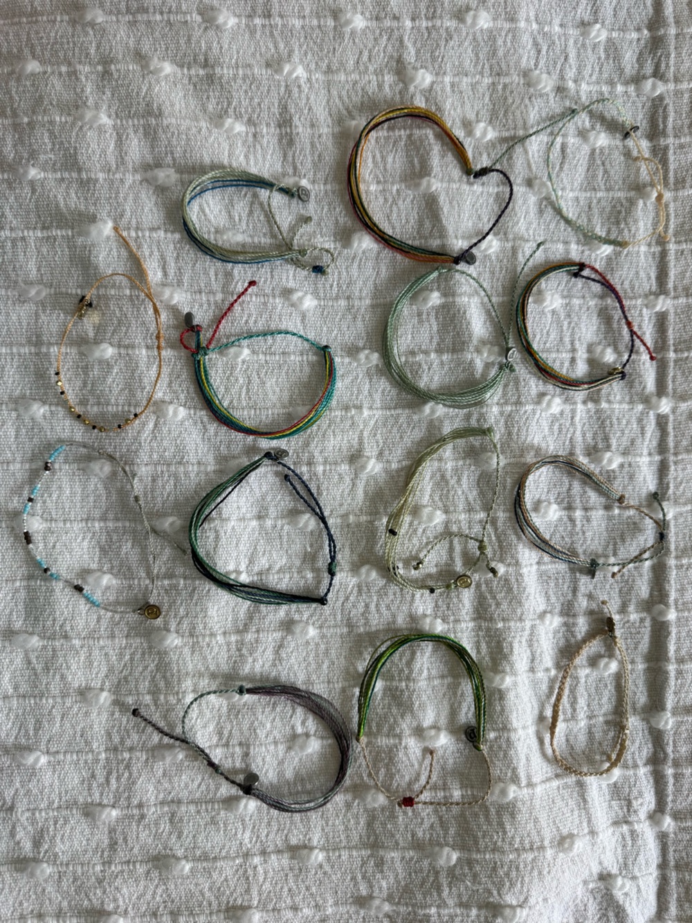 Lot of 14 Pura Vida Multicolor String Bracelets Collection